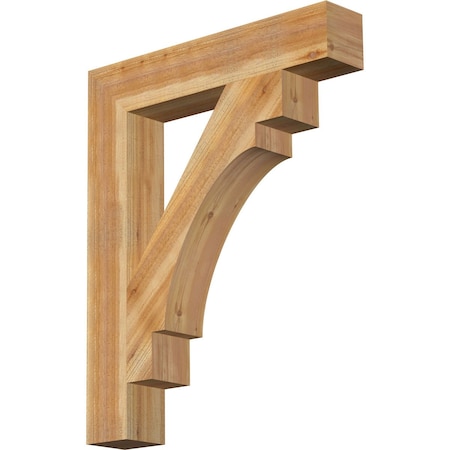 Ekena Millwork Merced Block Rough Sawn Bracket, Western Red Cedar, 6"W x 34"D x 42"H BKT06X34X42MRC05RWR